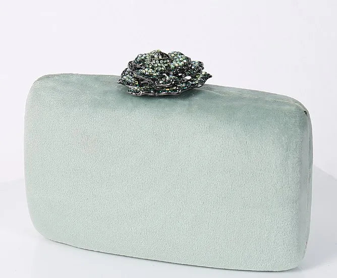 yellow black light green pu leather solid color square evening bags
