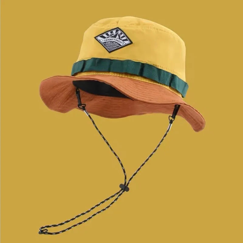 Women's Simple Style Classic Style Color Block Flat Eaves Bucket Hat