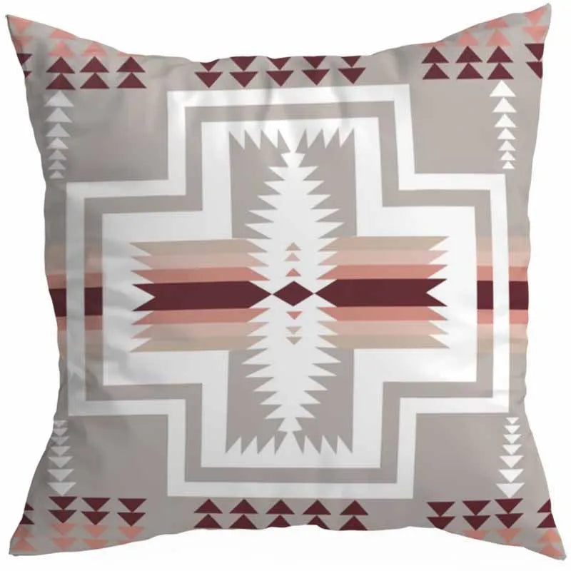 vacation sweet geometric stripe solid color linen fibre peach skin pillow cases