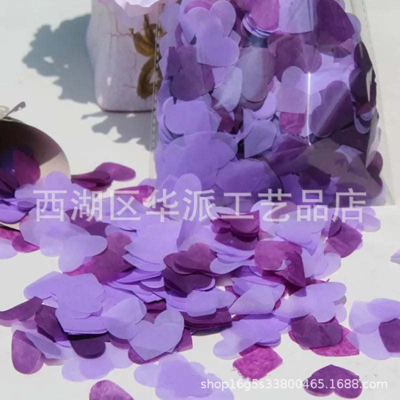 2.5cm heart-shaped love paper pieces Valentine's Day wedding venue hand-held throwing paper scraps transparent balloon filler