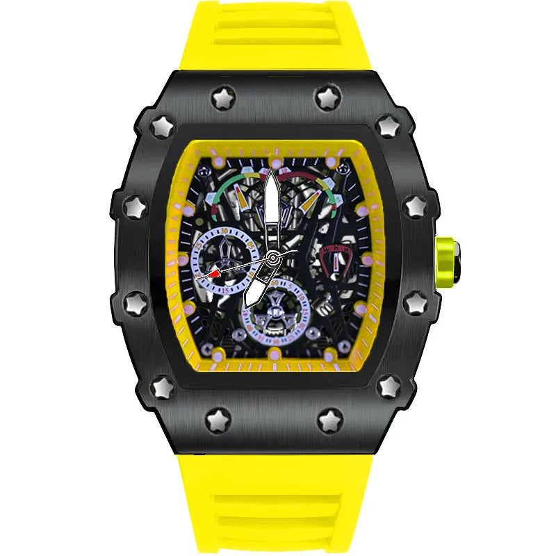 Casual Color Block Buckle Quartz Men's Watches
