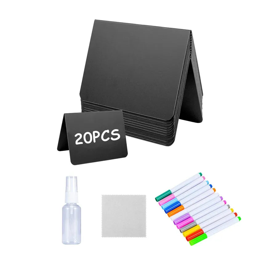 Suit in Stock L-Type Table Card Mini Vertical Desktop Table Stand Plastic Display Message Board Erasable Small Blackboard
