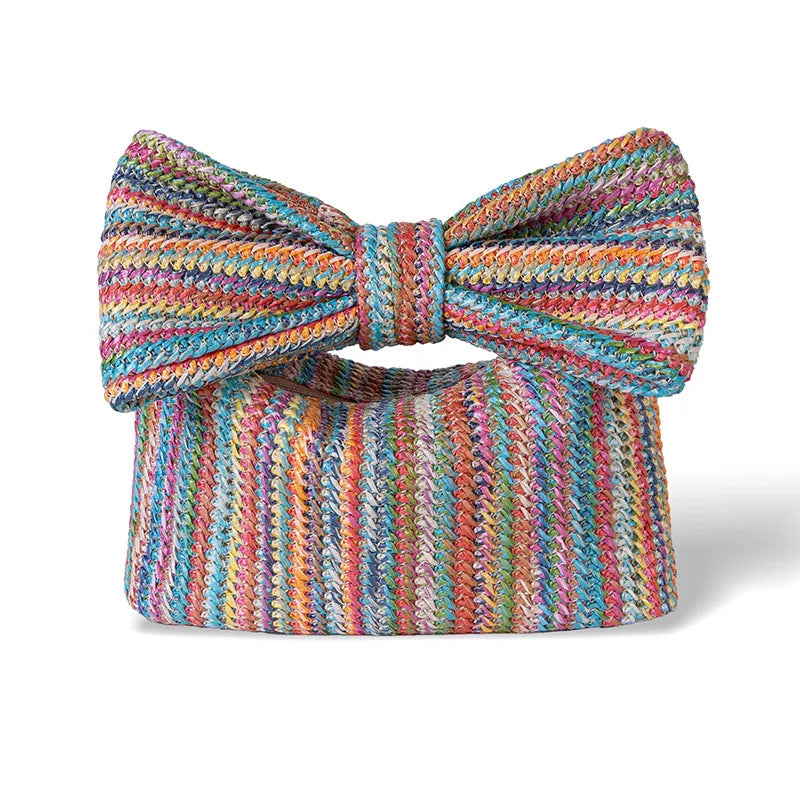 Straw Bow Knot Straw Dumpling Shape Clutches