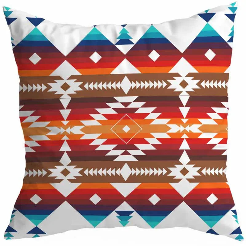 vacation sweet geometric stripe solid color linen fibre peach skin pillow cases
