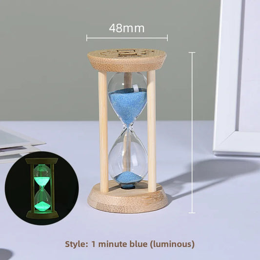 Creative bamboo fluorescent  timer home bedroom ornaments 1-30 minutes luminous time  high sense