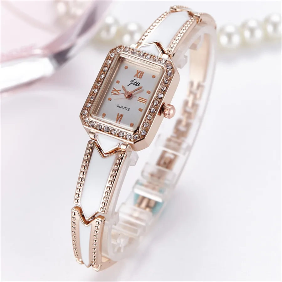 simple style letter color block hook quartz women's watches