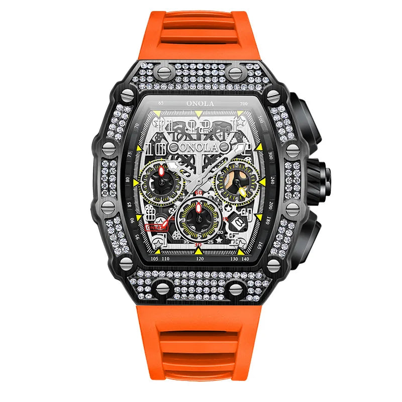 retro solid color buckle mechanical men's watches
