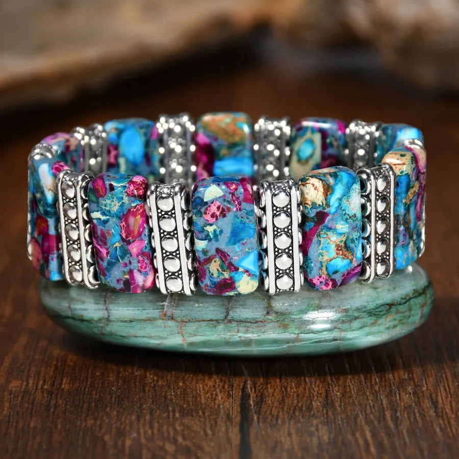 Elegant Bohemian natural stone Beaded Chain Bracelets In Bulk