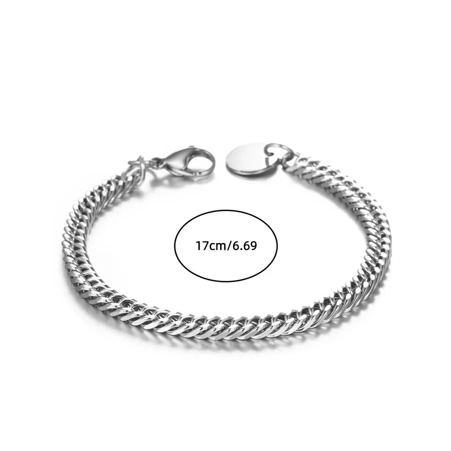 Geometric 304 Stainless Steel No Inlaid Bracelets In Bulk