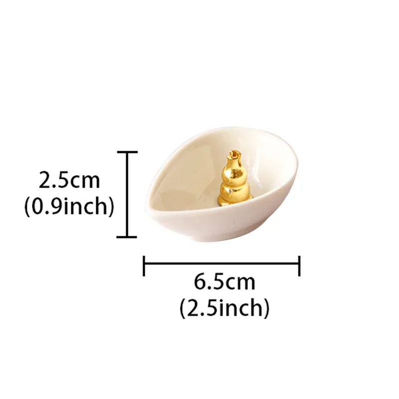 Simple Style Water Droplets ceramics Incense Burner Artificial Decorations