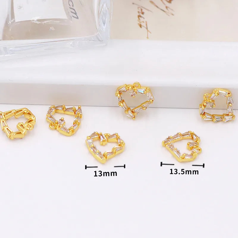 1 Piece Copper Zircon Flower Bow Knot Pendant
