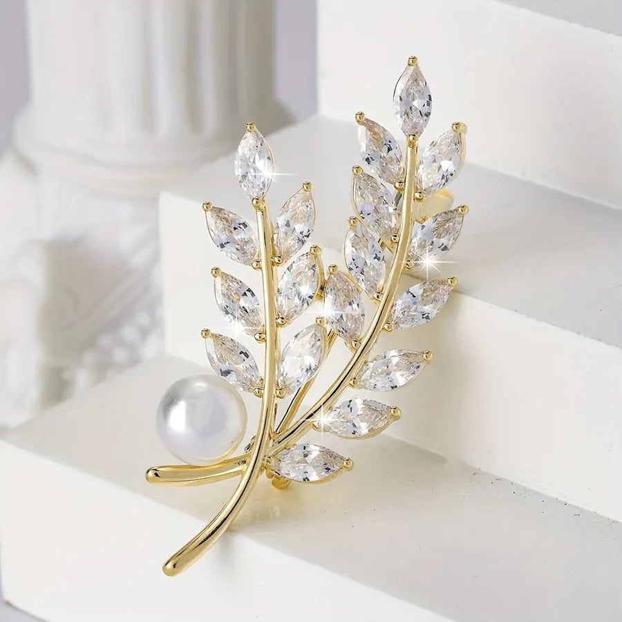Elegant Pin Grain Alloy Women's Brooches 1 Piece