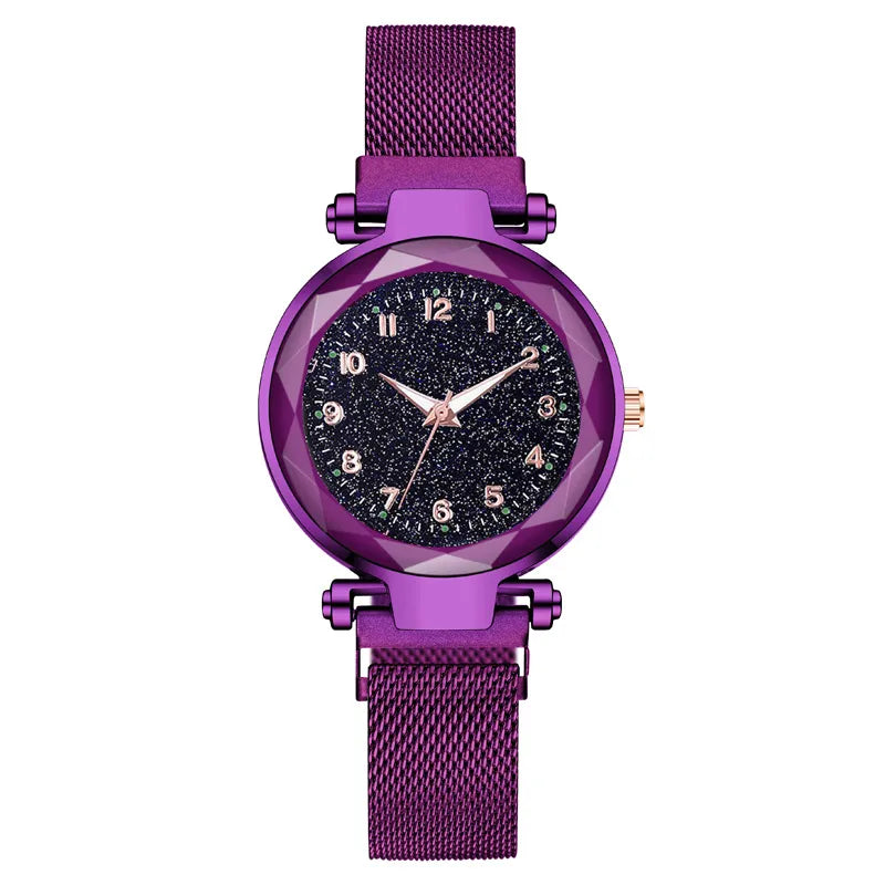 Simple Style Starry Sky Suction Buckle Quartz Watch Women's Watches