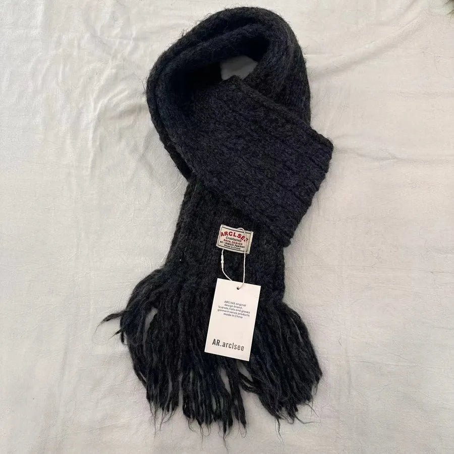 Women's Sweet Simple Style Solid Color Twist Knit Scarf