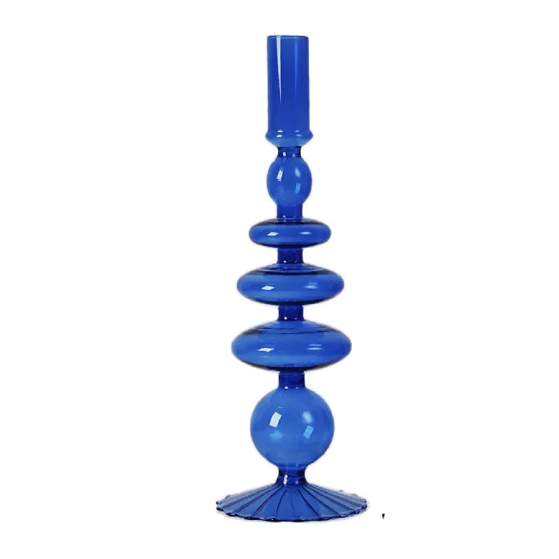 Artistic Geometric Glass candlestick Artificial Decorations