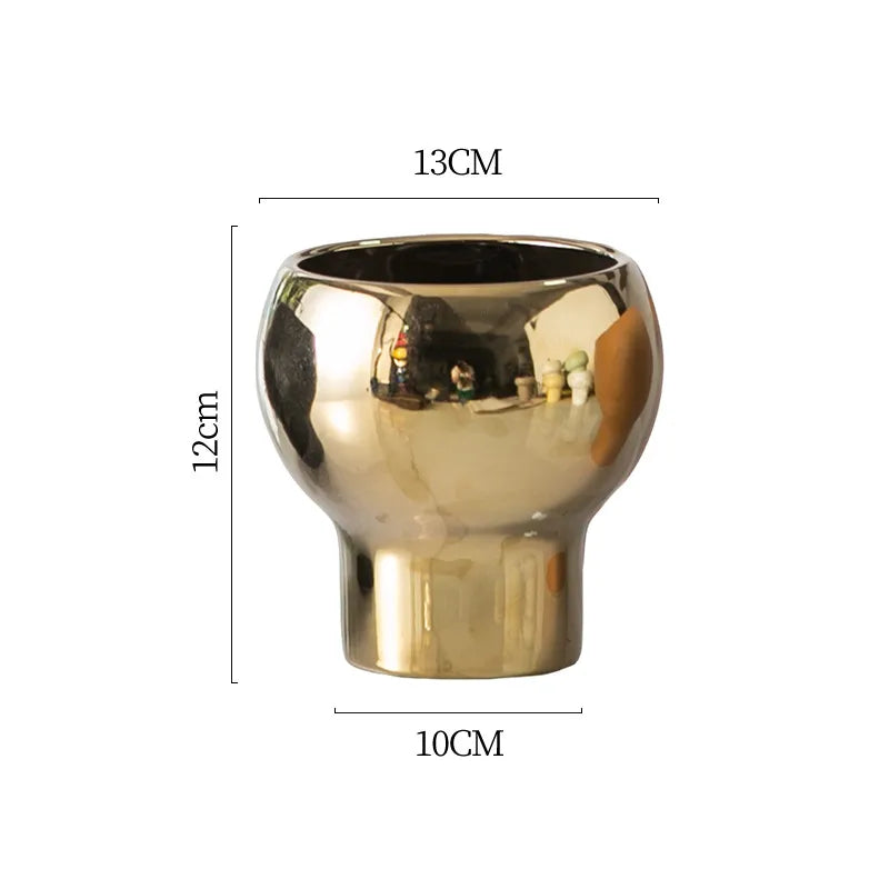 Simple Style Classic Style Solid Color ceramics Flowerpot Artificial Decorations
