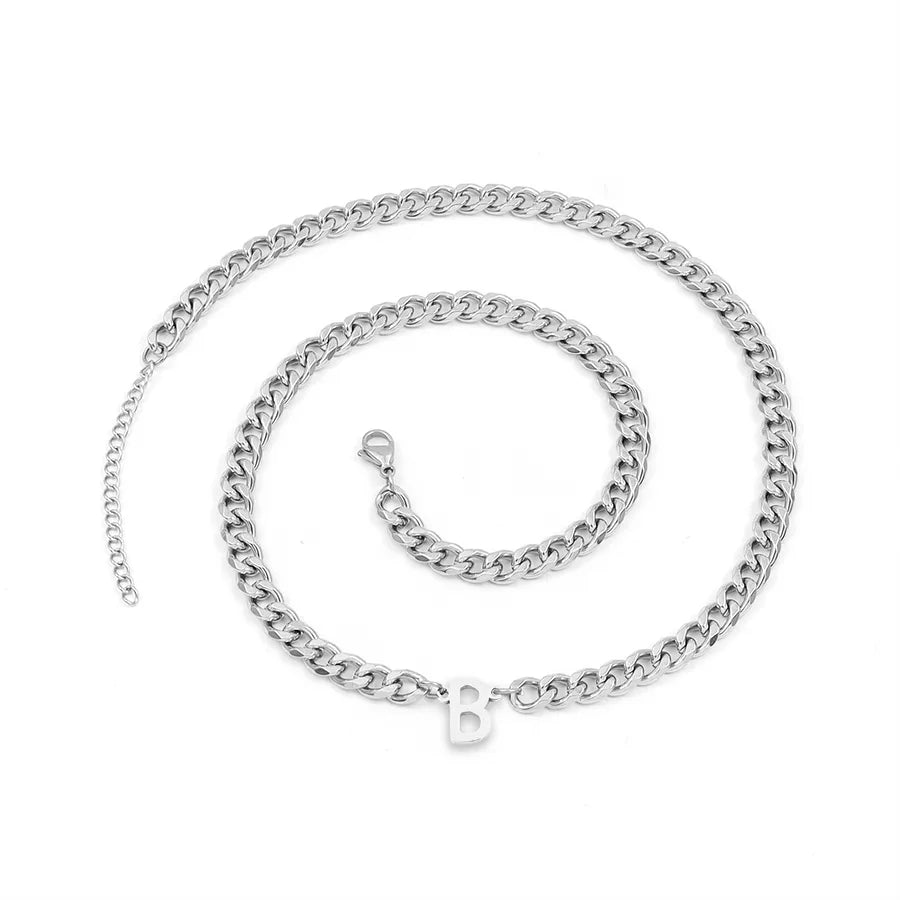 Retro Simple Style Classic Style Letter 201 Stainless Steel 304 Stainless Steel Men's Pendant Necklace
