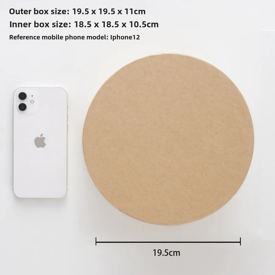 Kraft Paper Round Box DIY Baking Gift Box Cake Pastry Biscuit Packaging Box Accompanying Gift Box