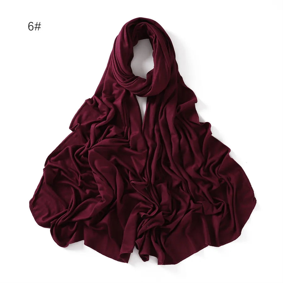 women's basic solid color mercerized cotton modal cotton linen scarves