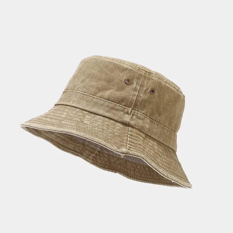 women's elegant basic simple style solid color patchwork flat eaves bucket hat