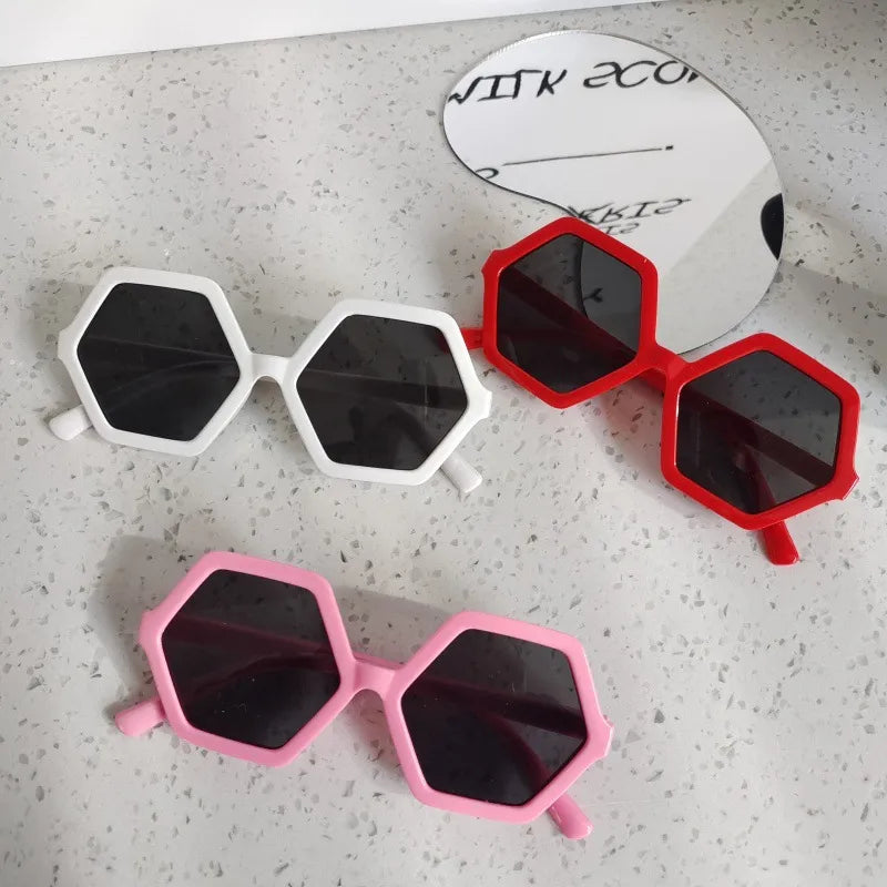 Simple Style Cool Style Solid Color UV400 Protection Resin Special-Shaped Mirror Full Frame Kids Sunglasses