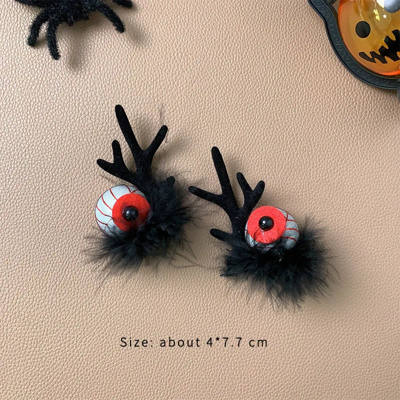 exaggerated funny pumpkin arylic plush hair clip