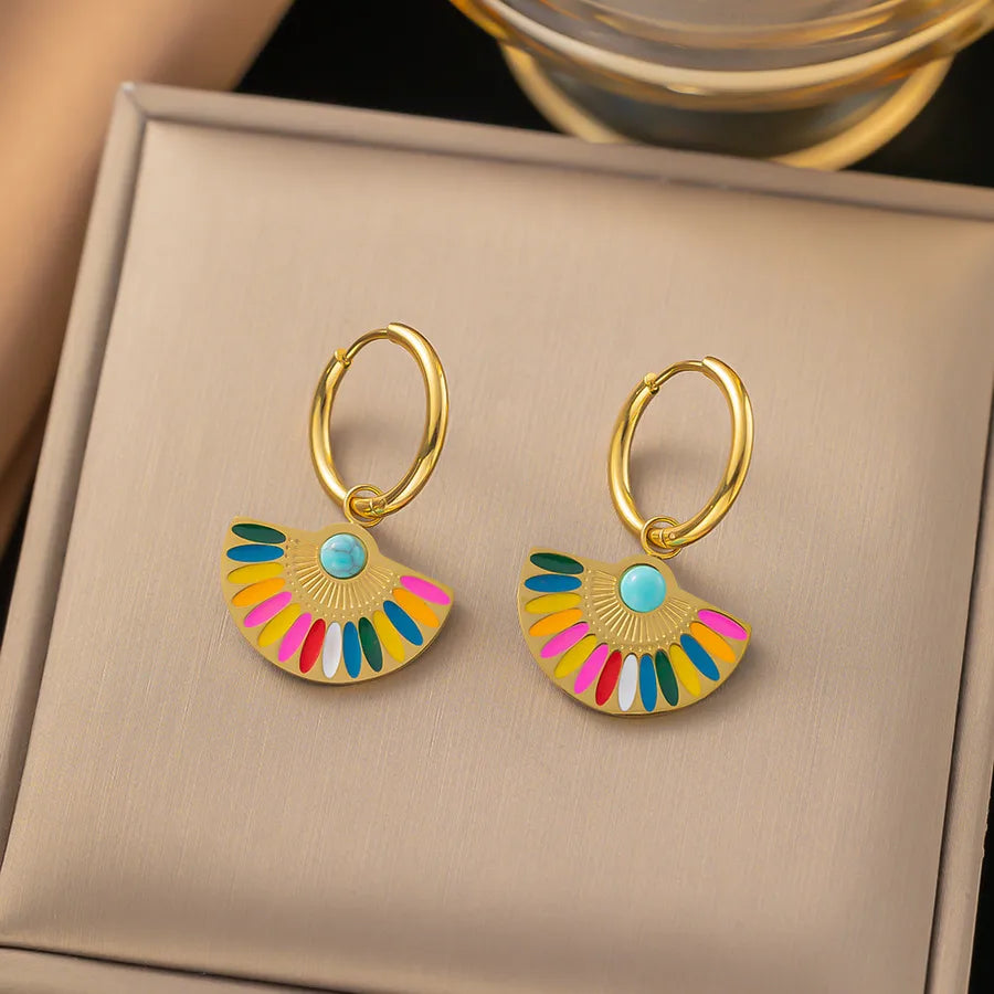 1 Pair IG Style Elegant Vintage Style Heart Shape Flower Butterfly 304 Stainless Steel Drop Earrings Ear Studs