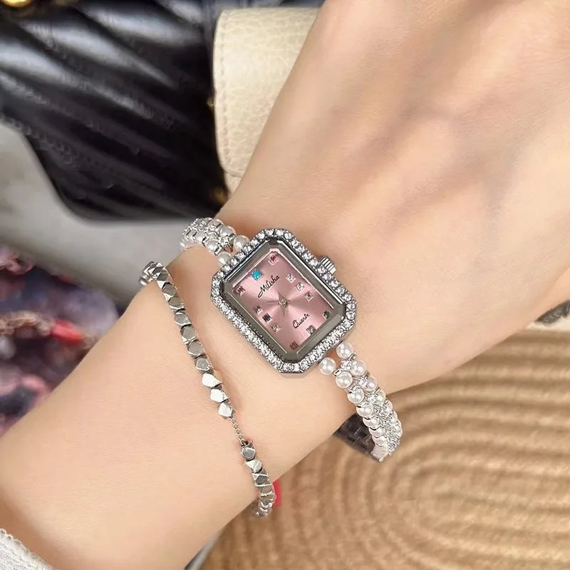 Elegant Simple Style Geometric Single Folding Buckle Quartz Watch Women's Watches