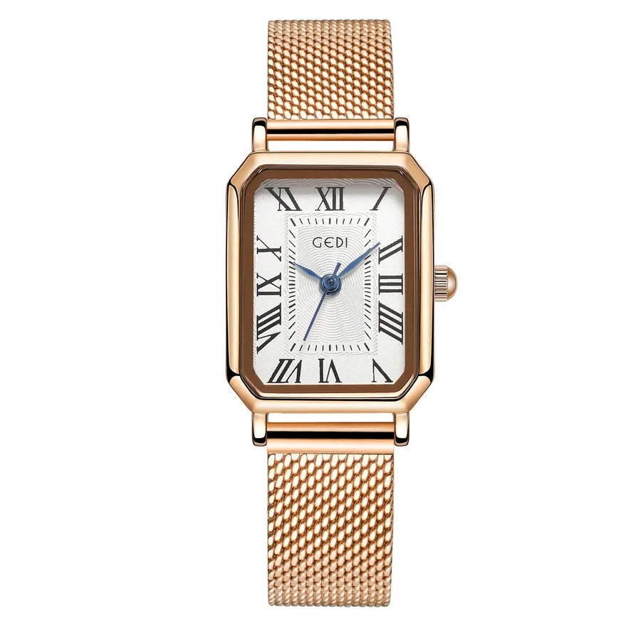 Retro Solid Color Quartz Watch Women's Watches