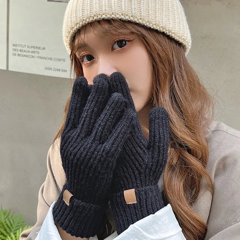 unisex simple style solid color gloves 1 set