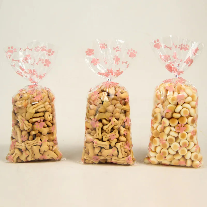 New in stock  animal paw print candy bag  festival party cellophane bag baking bag OPP bag