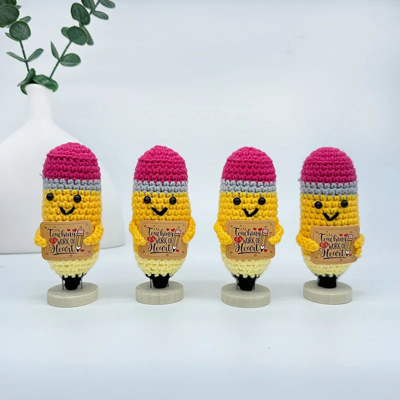 Handmade Cartoon Positive Energy Pencil Weaving Desktop Ornaments Dolls Popular With Students Ideal Gift