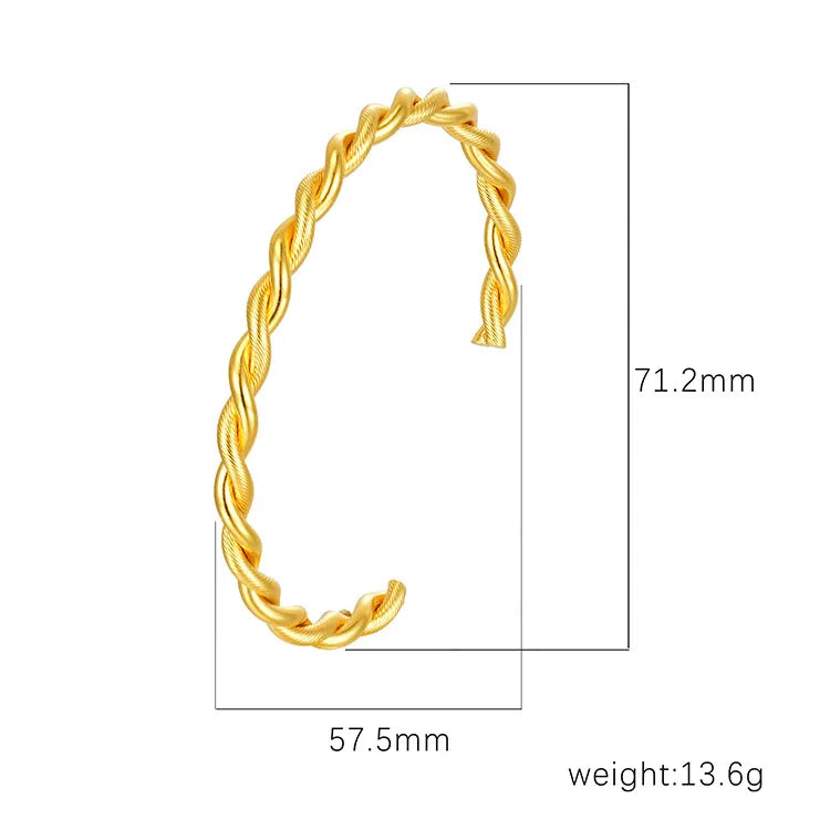 Retro Classic Style Geometric Flower 304 Stainless Steel Bangle In Bulk