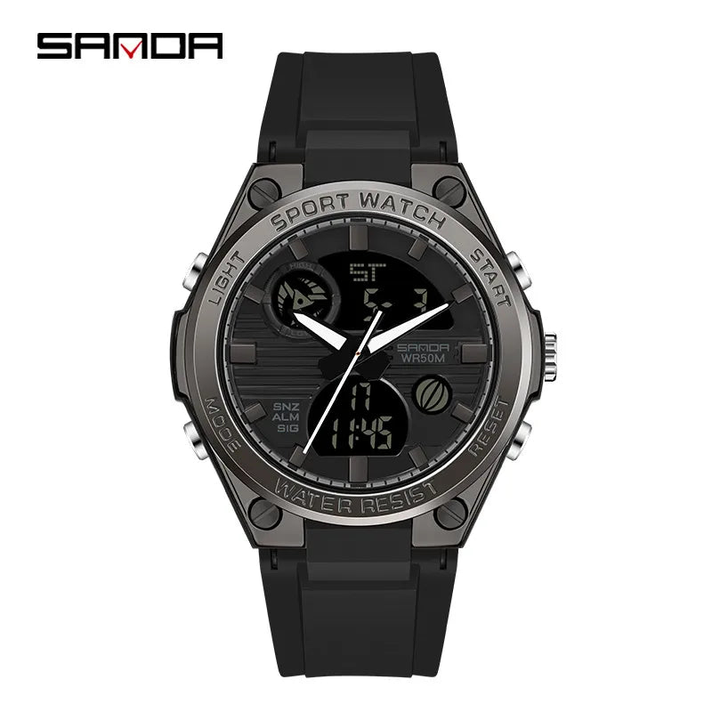 modern style solid color electronic men's watches