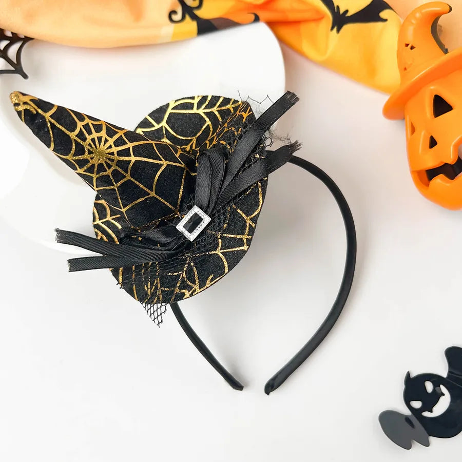 Halloween Party Festive Women's Hair Accessories Spider Web Bat Headband Atmosphere Feeling Hair Clip Pumpkin Skull Design