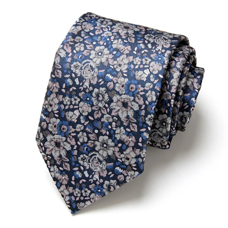 casual geometric waves polyester polyester yarn men's tie