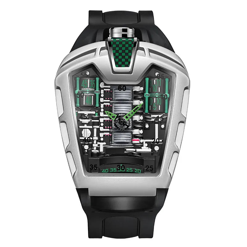 Sports Solid Color Single Folding Buckle Quartz Watch Men's Watches