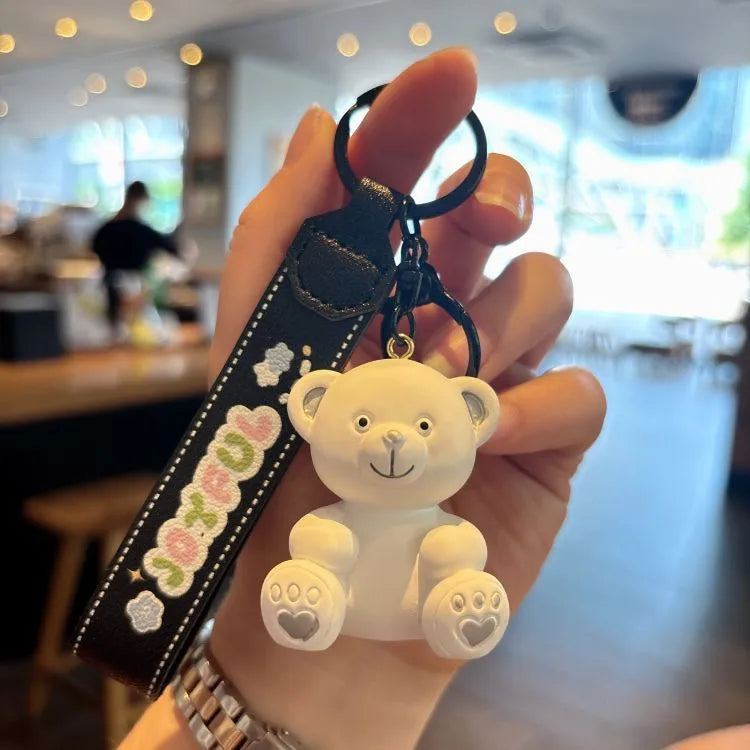 1 Piece Cute Bear Resin Unisex Bag Pendant Keychain