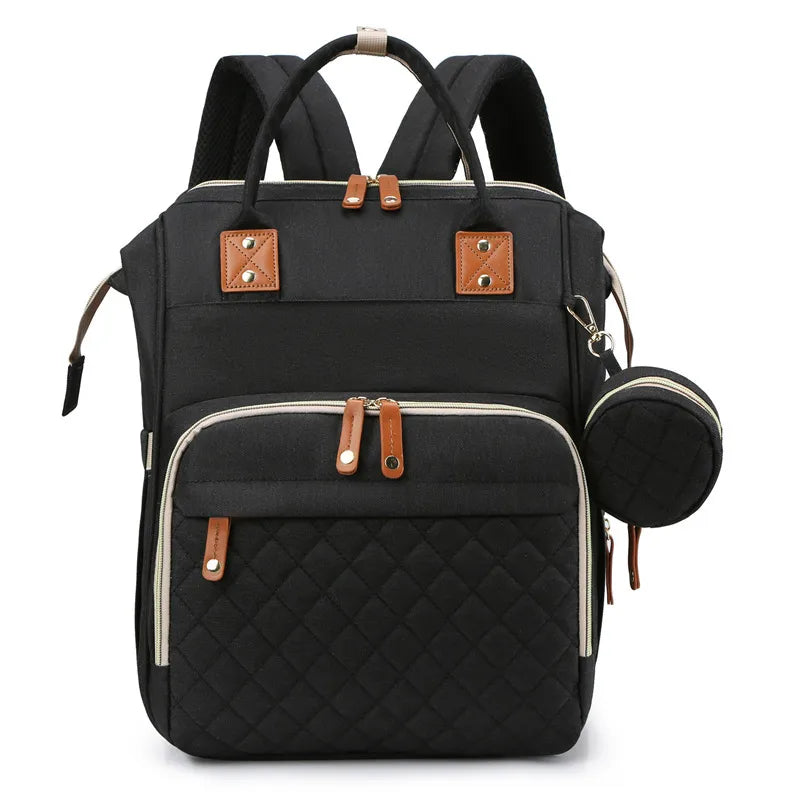 Solid Color Daily Street Shopping Diaper Backpack