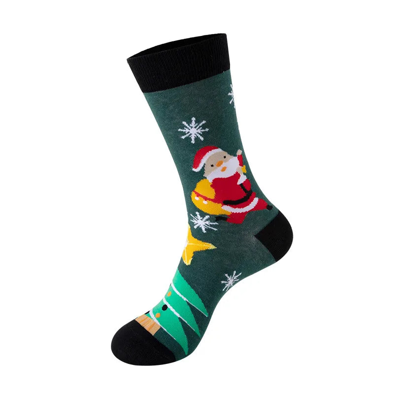 Christmas Cute Modern Style Unisex Christmas Tree Gingerbread Snowman Cotton Polyester Ankle Socks A Pair