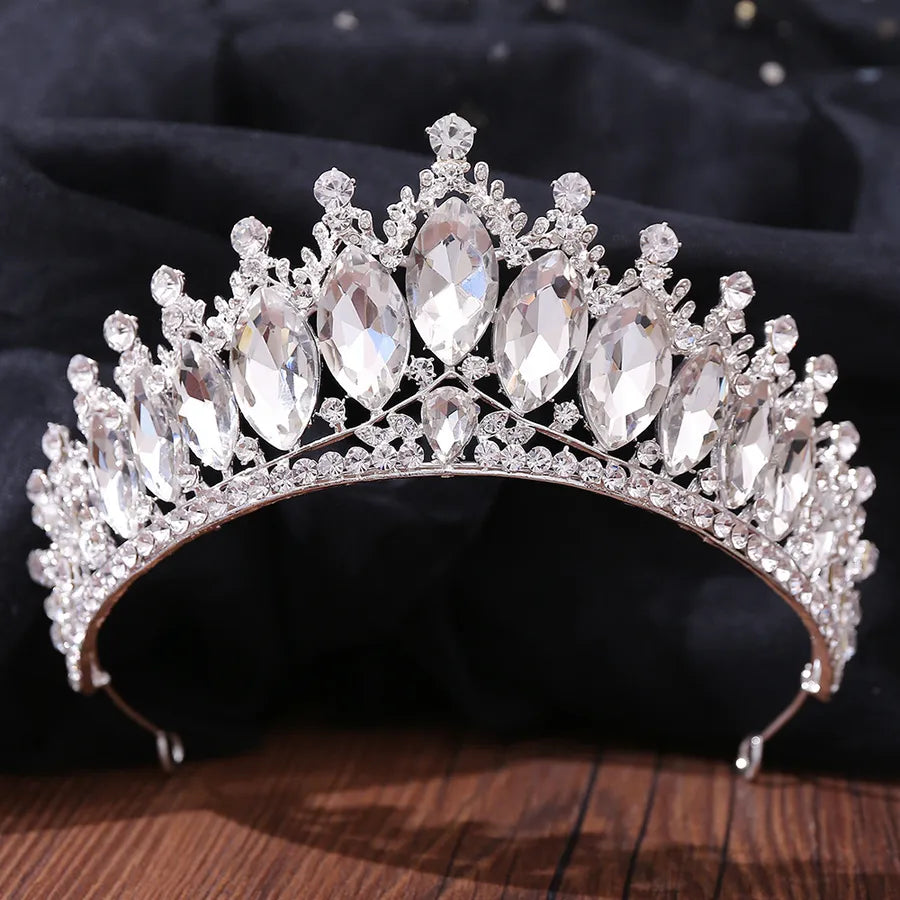 retro crown alloy inlay crystal rhinestones crown 1 piece