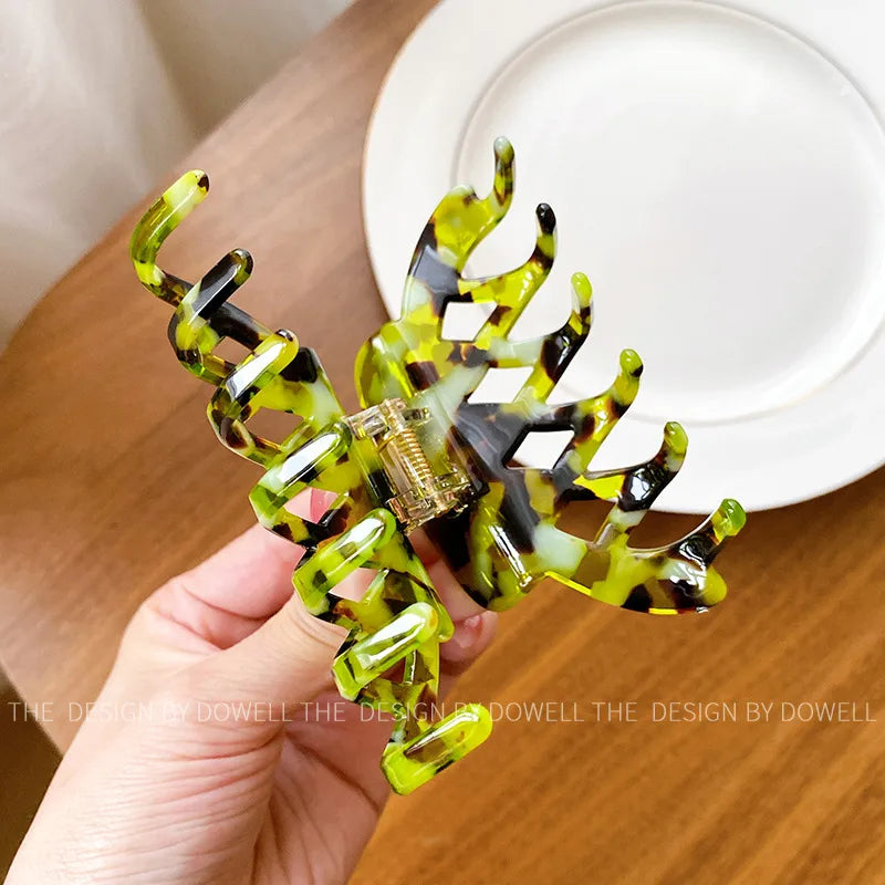 Dove Vintage French Acetate Hair Clip Hollow Out Luxury Shark Clamp Stylish Hair Accessories For Women Elegant Hairpin Headwear