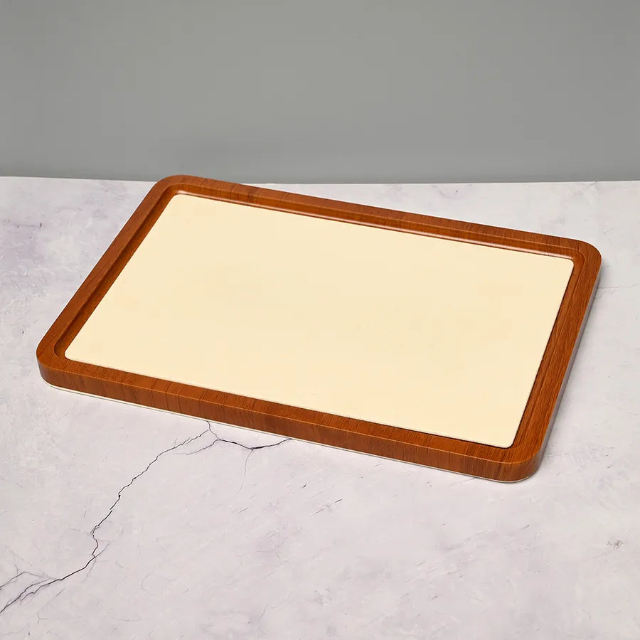 Handmade DIY Jewelry Display Plate Earring Bracelet Ring Square Rectangle Decorative Storage Tray Simple Style Wooden Velvet