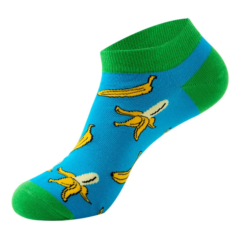 Unisex Cute Modern Style Fruit Strawberry Watermelon Cotton Ankle Socks A Pair