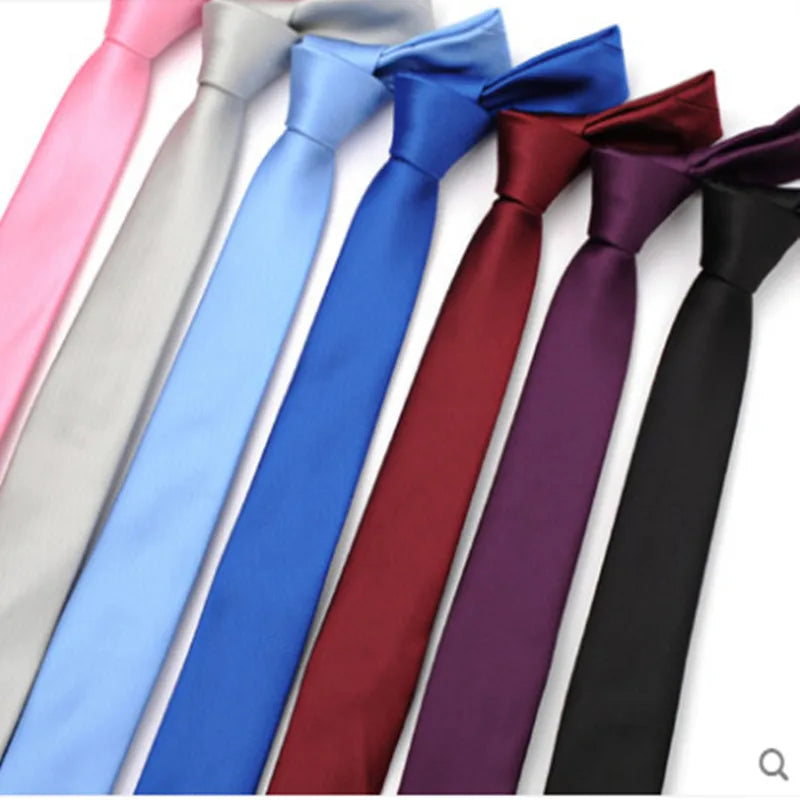 casual solid color polyester yarn unisex tie