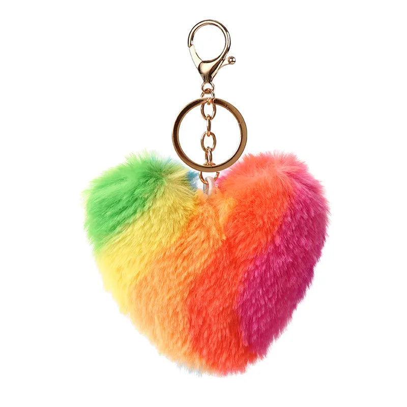 cute modern style classic style heart shape plush bag pendant keychain