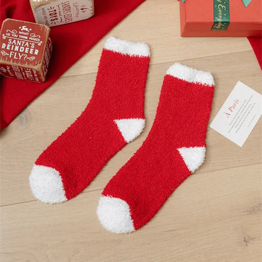 Christmas Christmas Women's Cartoon Polyester Jacquard Crew Socks A Pair
