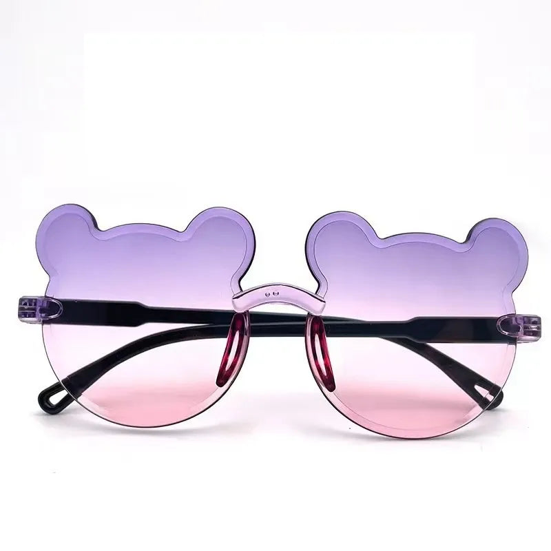 New Bear conjoined frame children's sunglasses gradient cute cartoon glasses color health eye protection sunglasses
