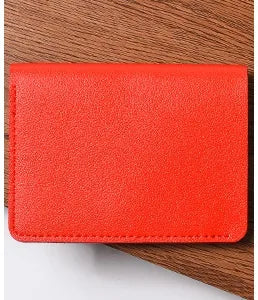 men's solid color pvc buckle wallets