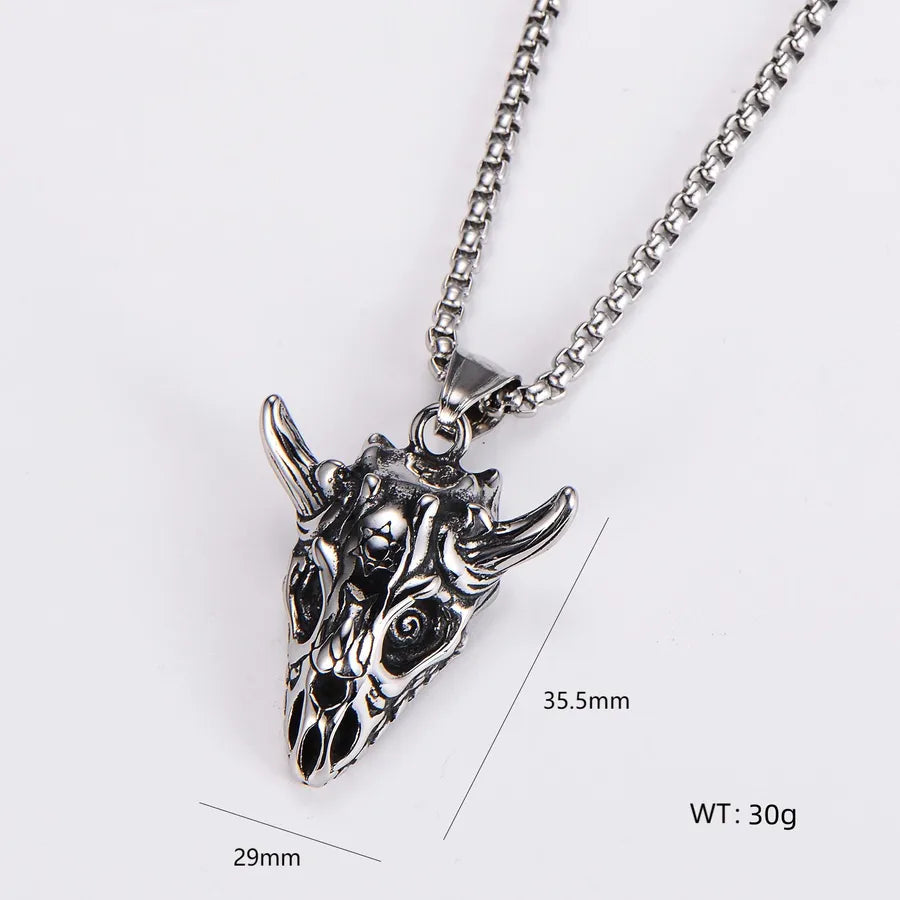 Wholesale Jewelry Exaggerated Round 304 Stainless Steel Pendant Necklace cable chain